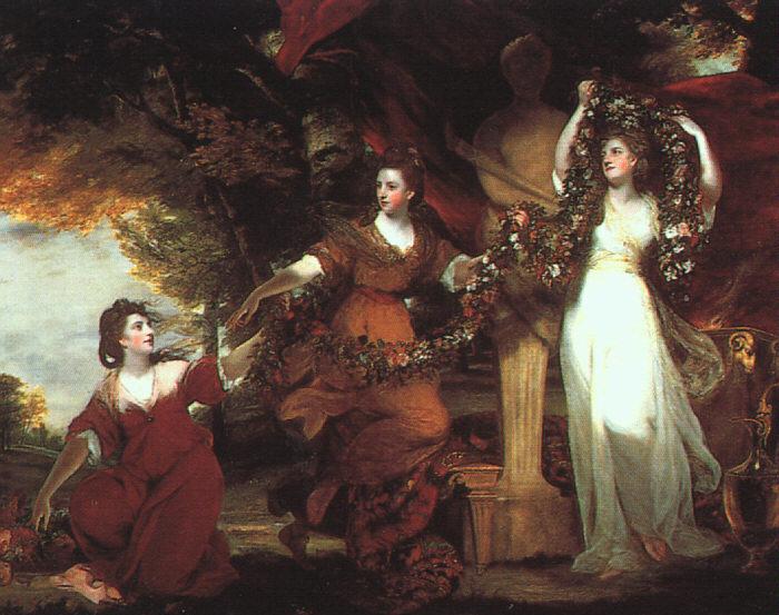 Sir Joshua Reynolds Ladies Adorning a Term of Hymen Sweden oil painting art